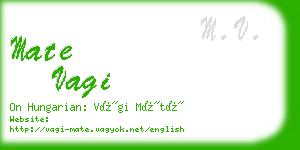 mate vagi business card